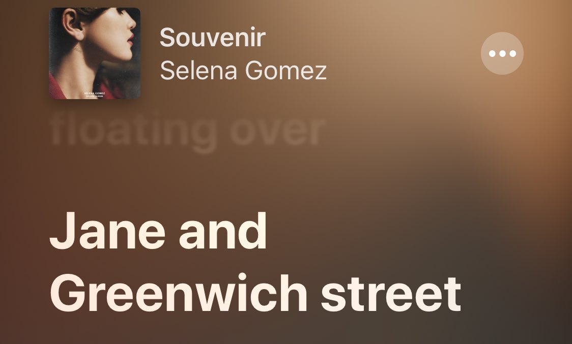 Selena references in Souvenir where she stayed with Abel in New York