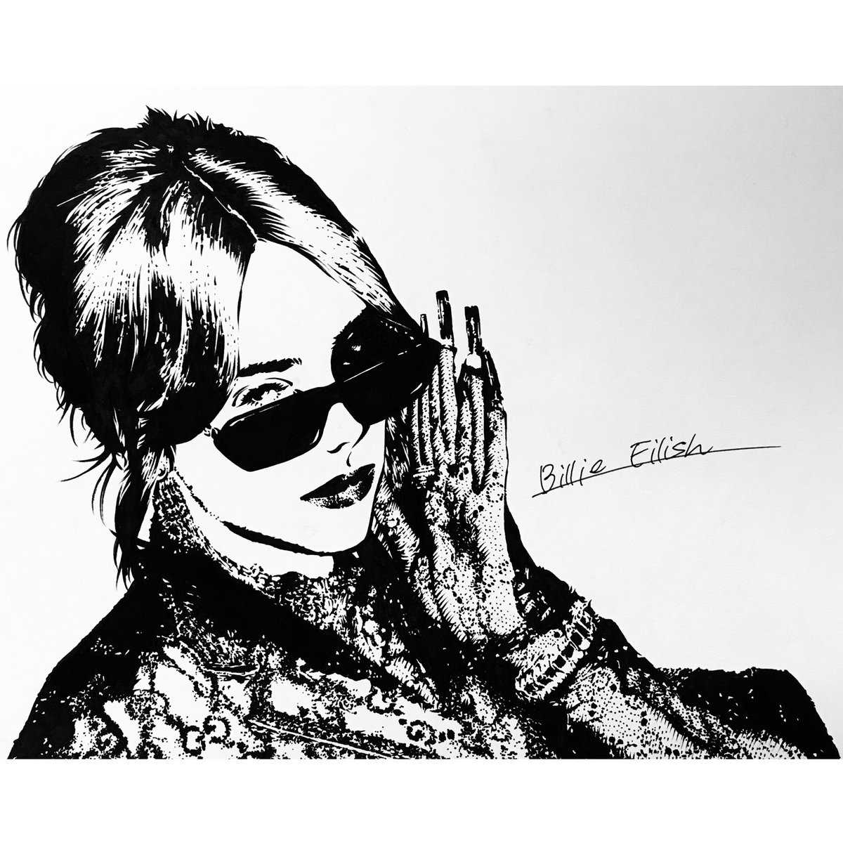 Jun Kikuchi Billie Eilish 今年のグラミー賞で最年少18歳にして 主要4部門を制覇 イラスト展示させて頂けるお店 Cafe Bar 探してます Billieeilish ビリーアイリッシュ イラストレーター 手描きイラスト T Co Nbmw4dxl9z Twitter