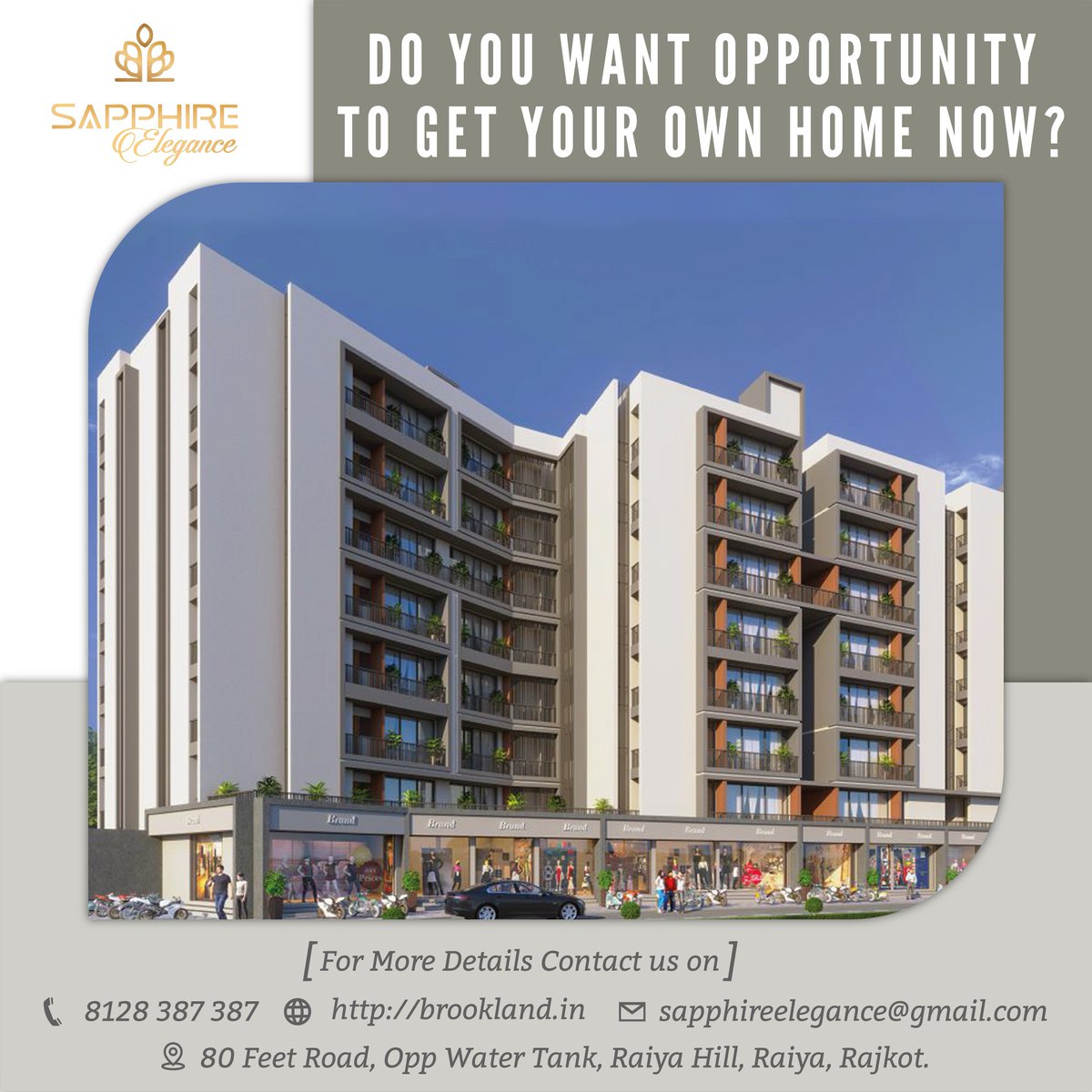 Grab this Opportunity get your own Home now with 2Bhk & 3Bhk Luxurious Residential Project in a prime location of Rajkot 
Call Us Now -8128387387   

 #BrooklandInfrastrucrure #RealEstate  #Residential    #NewResidentialProjectRajkot #ComingSoon   #SapphireElegance #Rajkot