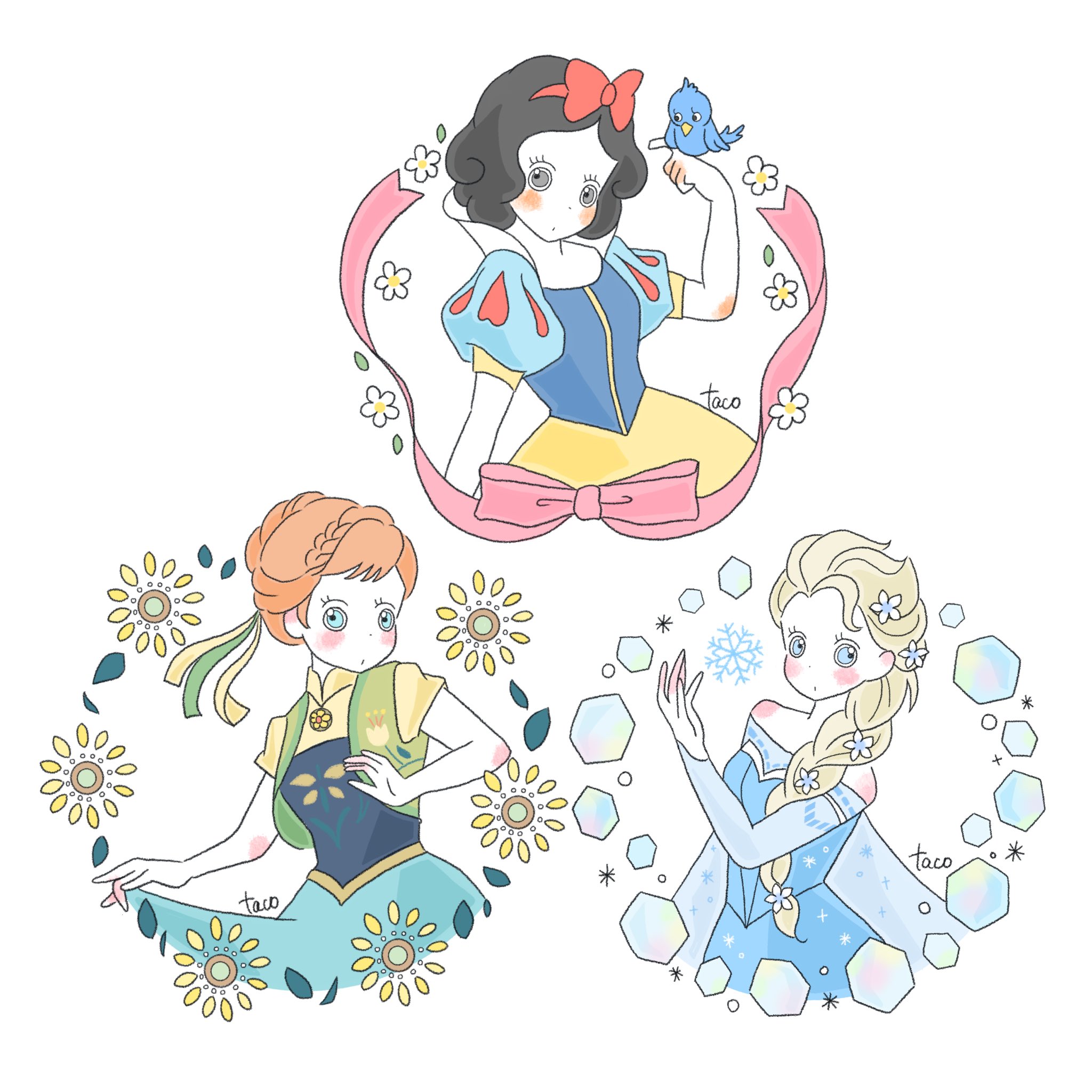 تويتر Tacomaru イラスト على تويتر アイコンにどうぞシリーズ アナ雪 アナと雪の女王 Frozen アナ エルサ Snowwhite 白雪姫 女の子イラスト ゆるいイラスト いらすと いらすとぐらむ イラスト好きな人と繋がりたい イラスト好き Disney