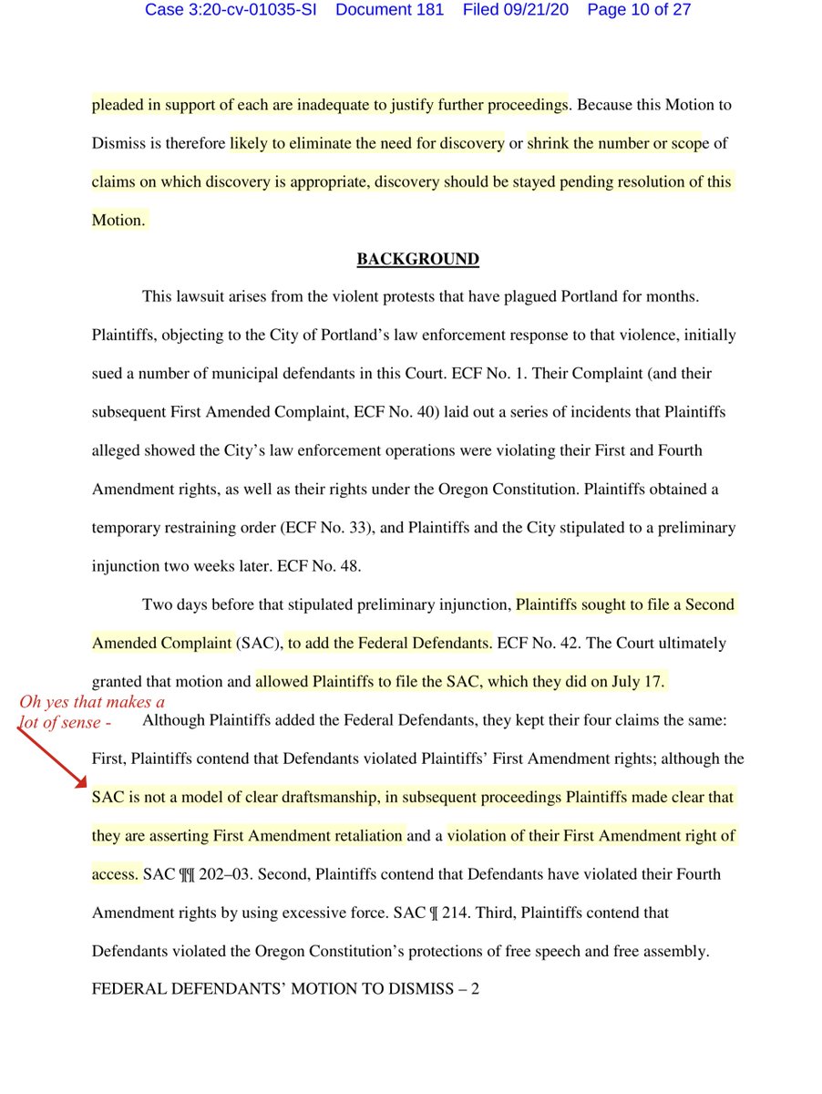 The intellectual dishonesty of  @TheJusticeDept in their MTD is do brazen. SAC, filed on July 17 doc # 53Plaintiff Declarations Doc 55, 56, 58-64DOJ pivots to process & standing issueThis filing is sloppy, with 3 distinct cadences. It’s difficult  https://ecf.ord.uscourts.gov/doc1/15117697477
