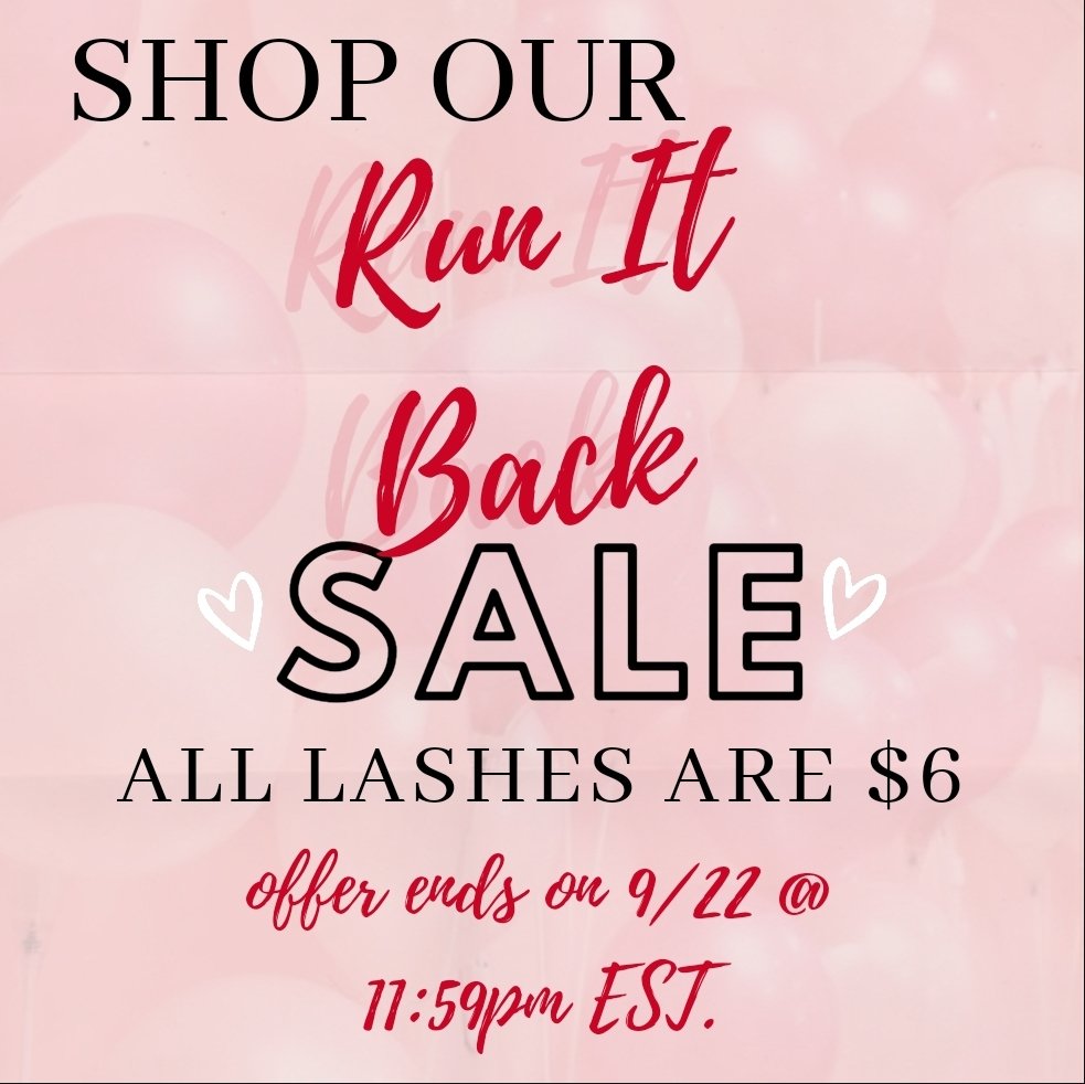 We are giving it to you 1 more time. All lashes on sale for $6. No code necessary. #BlackOwnedBusiness #shoponline #glamlashes #luxelashes #sale #LASHNATION #lashplug #minklashes #promotion #flashsale #fastshipping #qualitylashes #makeup #makeuplooks #makeuplover