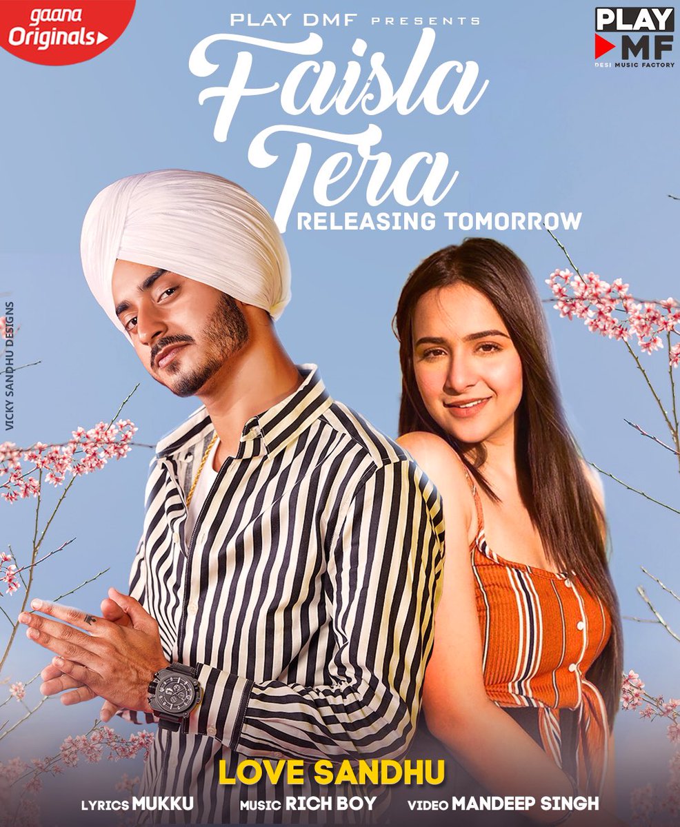 #FaislaTera out tomorrow only on Play DMF 😍❤️ <a href="/lovesandhumusic/">Love Sandhu</a> #mukku <a href="/AnshulGarg80/">Anshul Garg</a>