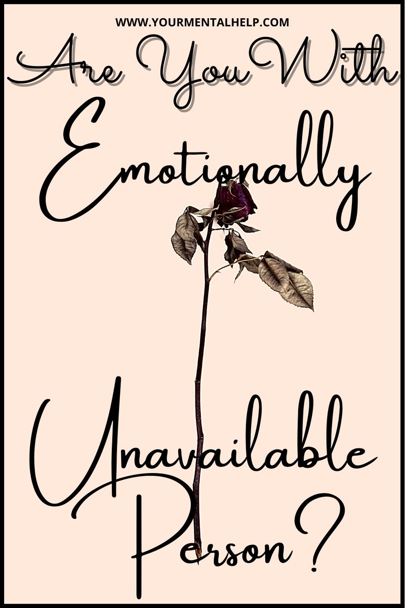 yourmentalhelps's tweet photo. Does it seem like all your relationships crash and burn? How to know whether somebody is emotionally unavailable?
You could be picking out emotionally unavailable people. Whether you’re trying to find somebody today or you’re..

Read more at my blog post:- https://t.co/8CVMOPh4Gk https://t.co/ynuqdmFWeN