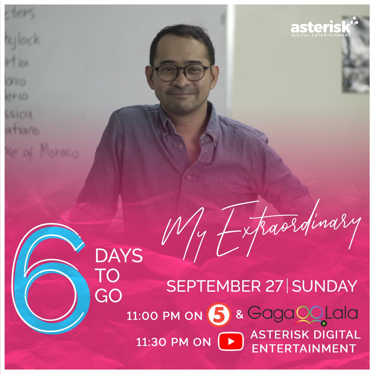 byxbuzz's tweet photo. 6 days to go at makikilala na ang funny, nurturing at respected professor ng Springfield University na si Mr. Macaspac played by Mr. Jojit Lorenzo.
#MyExtraordinary
#AsterisKPH https://t.co/k5avBVuH25