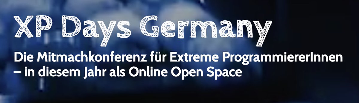 xpdays_de's tweet photo. Am 30. Oktober findet der Open Space der XP Days Germany statt:
3 Sessions, 1 Impulsvortrag, 0 Euro!
Melde dich jetzt an: https://t.co/zmvronSf5l
#XP #XPDays #OpenSpace #online https://t.co/62PwutuNwC