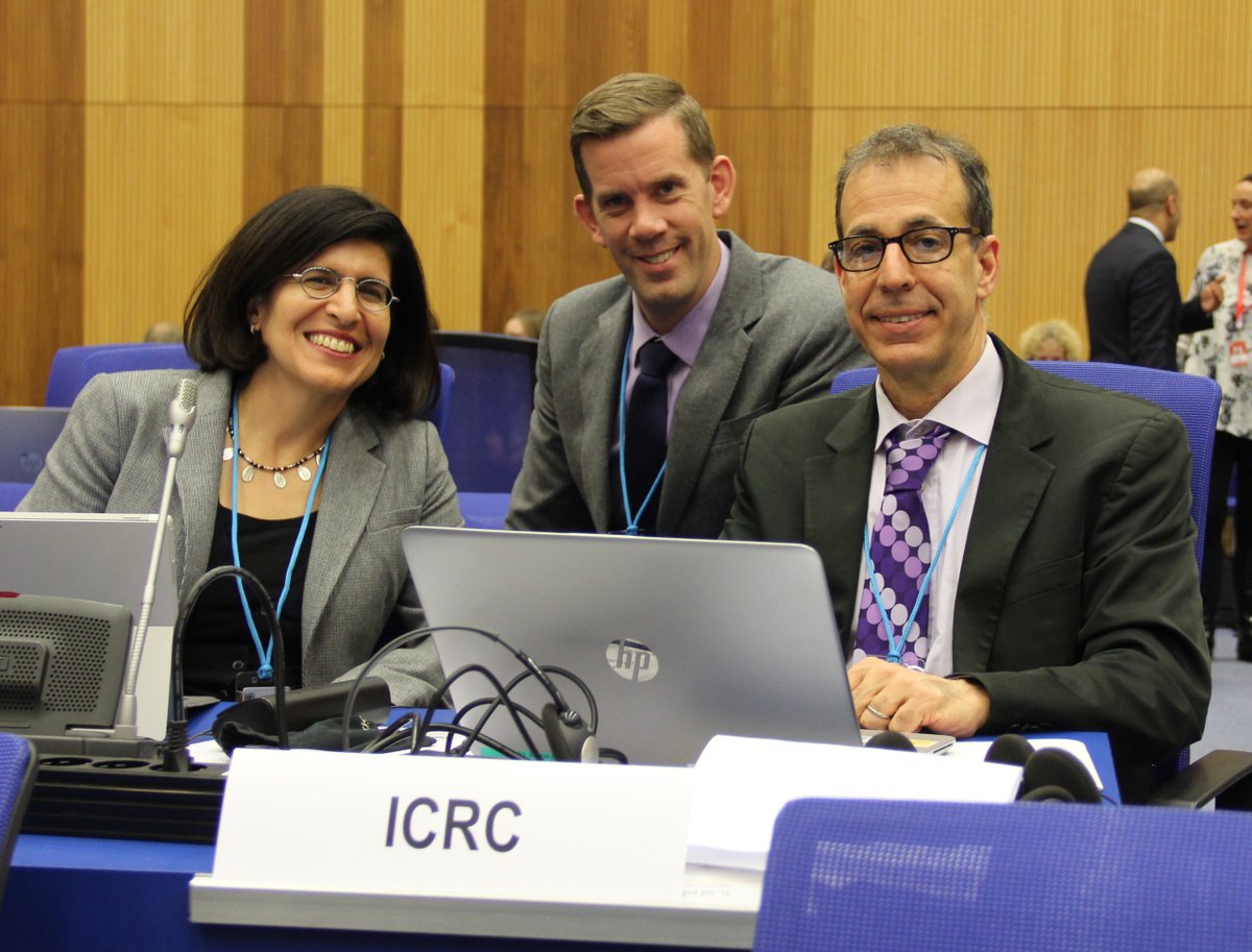 MineBanTreaty's tweet photo. This article by #ICRC's @JessMarkt on #inclusion of #personswithdisabilities in #Covid19 responses, is specially important for @MineBanTreaty community as this includes #minesurvivors as addressed in #Action40 of the #OsloActionPlan Photo of ICRC del at #16MSP in Vienna https://t.co/lr26chk08T