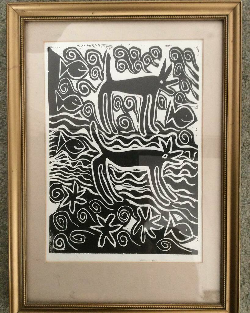PrillyLewis's tweet photo. A Lino cut from a long time ago. No 3. Thanks @suziebalazs for nominating me to do #tendaychallenge today I nominate @alisonspanyol 
.
.
.
#tenartworksintendays #linocut #linocutprint https://t.co/qHnPJ9LQTG https://t.co/w3aA0pWClN