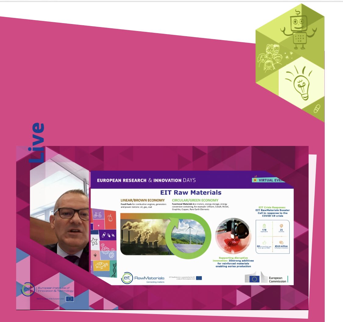 amanda_ozin's tweet photo. Excited with event & rushing around hubs to listen: ๐ closing words of interesting #EURiDays chat about innovating for the #EUGreenDeal from #EITHub
๐ Expand regional involvement
๐คUse the trust and relationships of KICs
๐ช๐บCollaborate with Member States
Time for #HorizonEU hub https://t.co/vd2uNIM7uA