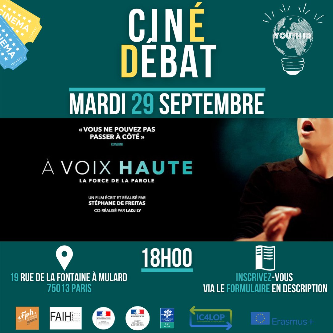 On organise un ciné-débat le Mardi 29 Septembre à 18h. C'est gratuit et ça va être trop cool ! Plus d'infos directement sur l'event: buff.ly/3hTO1zQ