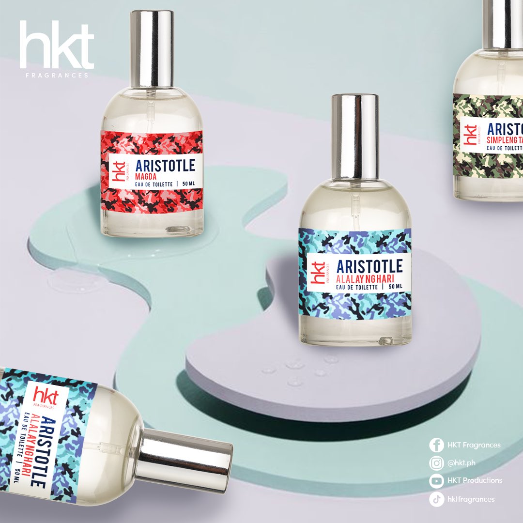 These scents will impart feelings of warmth, relaxation and confidence. Shop the #AristotlelxHKT Collection at
Lazada: bit.ly/2X4ASgg
Shopee: bit.ly/2TISXOY
Robinsons: bit.ly/3kCqkxL
#HKTfragrances #TimeToGetHooKT