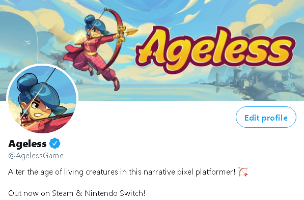 AgelessGame's tweet photo. We've been verified! 🎉​

Kiara's journey through the mystical world of Pandora is now Twitter approved! 🏹​

​You can pick Ageless up now on Nintendo Switch: https://t.co/OyUr2QxQcv​

​And Steam: https://t.co/uQP3lnIDXl https://t.co/FulRuYbthT