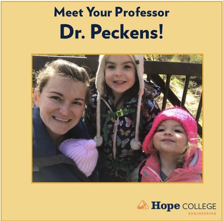 Hope_Engineers's tweet photo. Next up in our #GetToKnowYourProf series is Dr. Courtney Peckens. Learn more about her here and make sure you see the bonus picture she included with her profile! #GoHope #TheHopeDifference ⚓️ https://t.co/Z4alIvcXUr