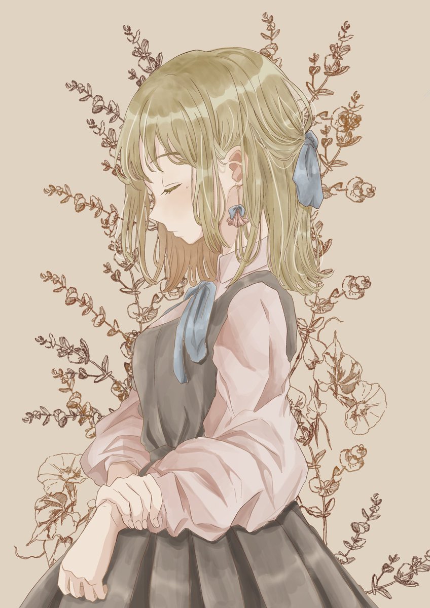 Girl ୨୧ イラスト 創作クラスタさんと繋がりたい 秋の創 花菜のイラスト