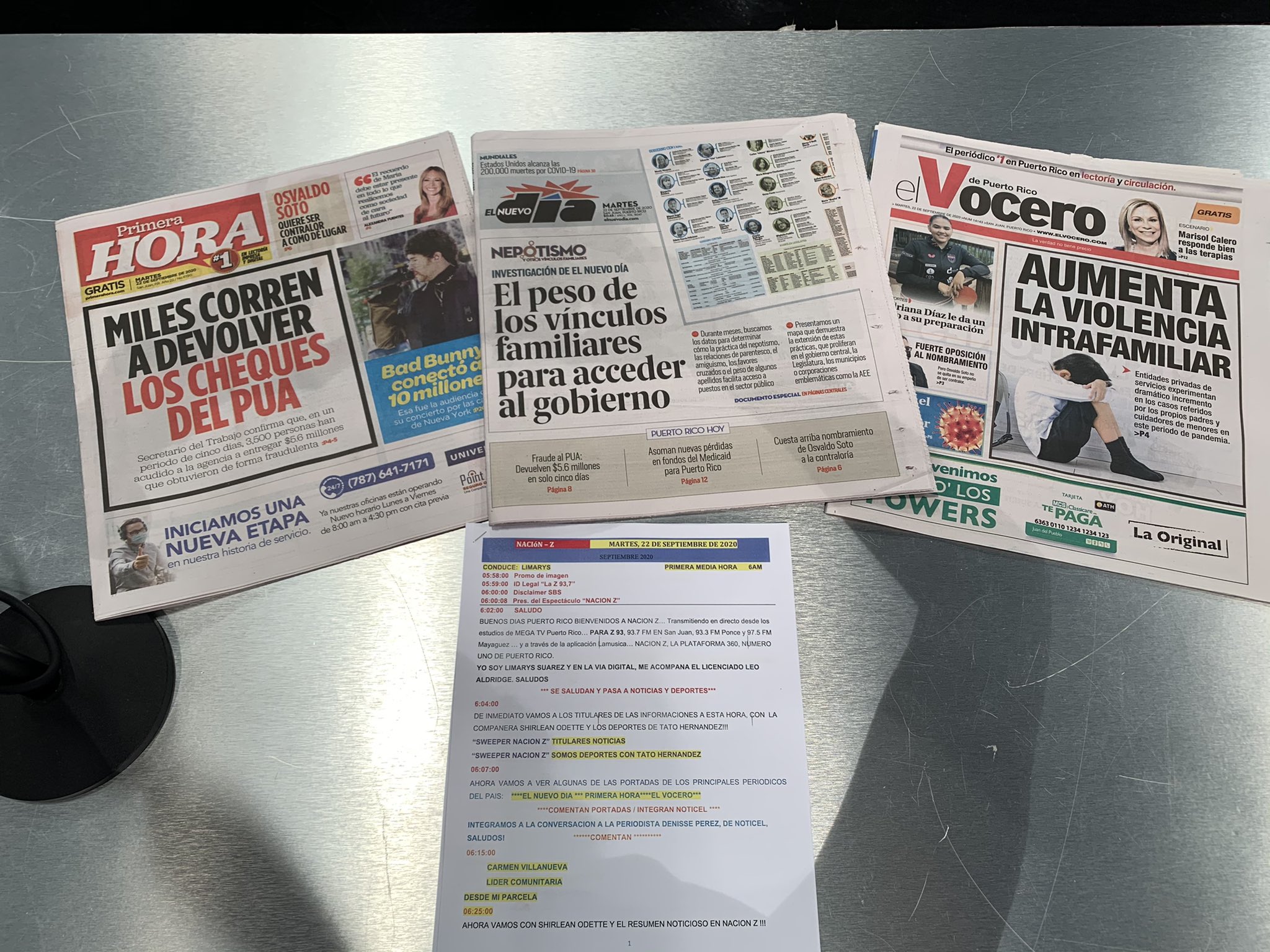 Enfadarse Sindicato Hervir Limarys Suárez on Twitter: "Desesperanza y desolación los titulares que recogen las portadas de los principales rotativos del País. Nepotismo, violencia intrafamiliar, fraude, pérdida de fondos para atender la salud de los Enfadarse Sindicato Hervir Limarys Suárez on Twitter: "Desesperanza y desolación los titulares que recogen las portadas de los principales rotativos del País. Nepotismo, violencia intrafamiliar, fraude, pérdida de fondos para atender la salud de los