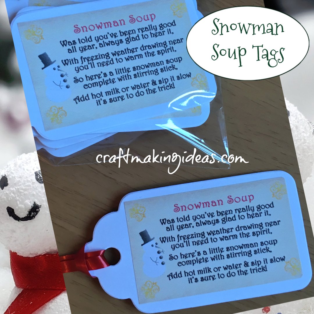 CraftMakingIdea's tweet image. "Snowman Soup"
A great Christmas / PTA fundraising idea!
From packs of 12 tags, or 3 sheets x 21 sticky labels (63 stickers in total) available - simply add to hot chocolate ingredients to create a yummy treat!
craftmakingideas.com/product-tag/sn…
#snowmansoup #stickers #christmas