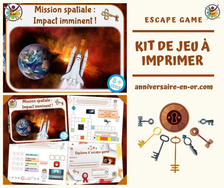 Anniversaire En Or Escape Game Kit De Jeu A Imprimer Une Capsule Spatiale Chargee De Plutonium Est En Perdition Dans L Espace Vous Avez 1h 30 Pour Eviter La Collision Avec Anniversaire En Or Escape Game Kit De Jeu A Imprimer Une Capsule Spatiale Chargee De Plutonium Est En Perdition Dans L Espace Vous Avez 1h 30 Pour Eviter La Collision Avec
