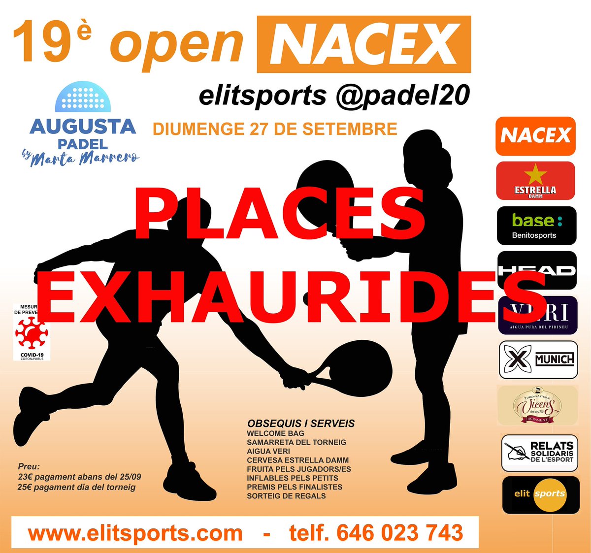 👏👏PLACES EXHAURIDES! 19è open <a href="/nacex_/">Nacex</a> <a href="/padel20/">Padel 2.0</a>
💥 Mil gràcies a tothom per la confiança.
➡️ Apunteu-vos a la llista d'espera que sempre hi han baixes..
. 
#Padel #opennacex #torneopadel #torneigpàdel #esport #SantCugat #Terrassa #Barcelona