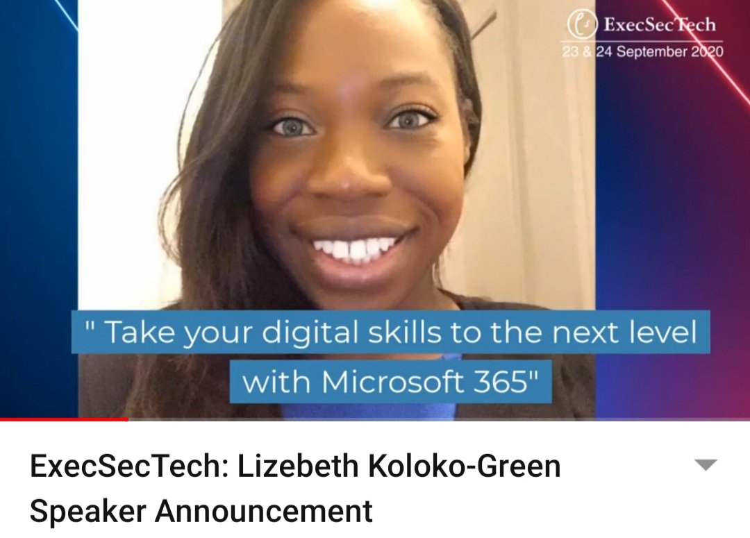 I'm so excited for #ExecSecTech tomorrow🙋🏾, which has assembled leading trainers from around the globe for 48-hours of virtual training. You can have access for two-weeks after the event.Use code LIZEBETH10 to receive a 10% discount on your registration. adminsnewwaysofworking 👩🏾‍💻