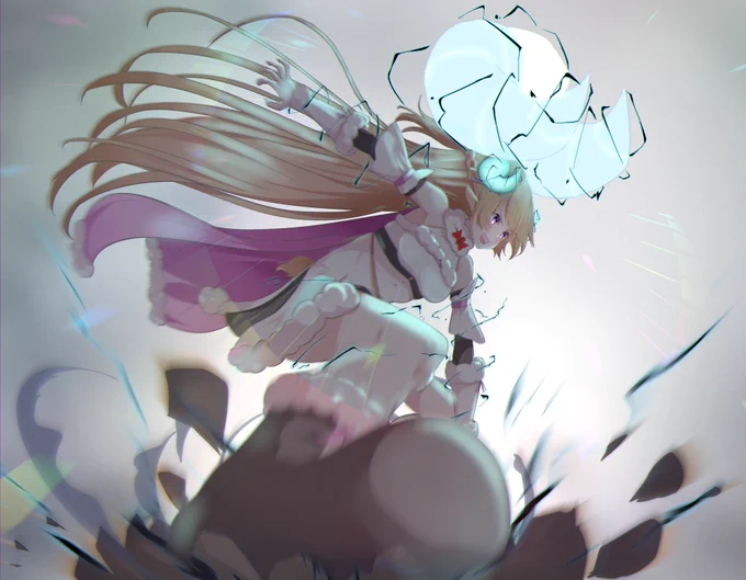 角ドリルしたろかぁ('▽`) 
#つのまきあーと 
