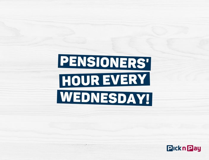 Pick n Pay's specially dedicated pensioners’ hour continues. Shoppers aged 65+ must bring a valid ID along to gain exclusive use of the store, every Wednesday from 7-8am. #PensionersDay #TheWillowbridgeWay