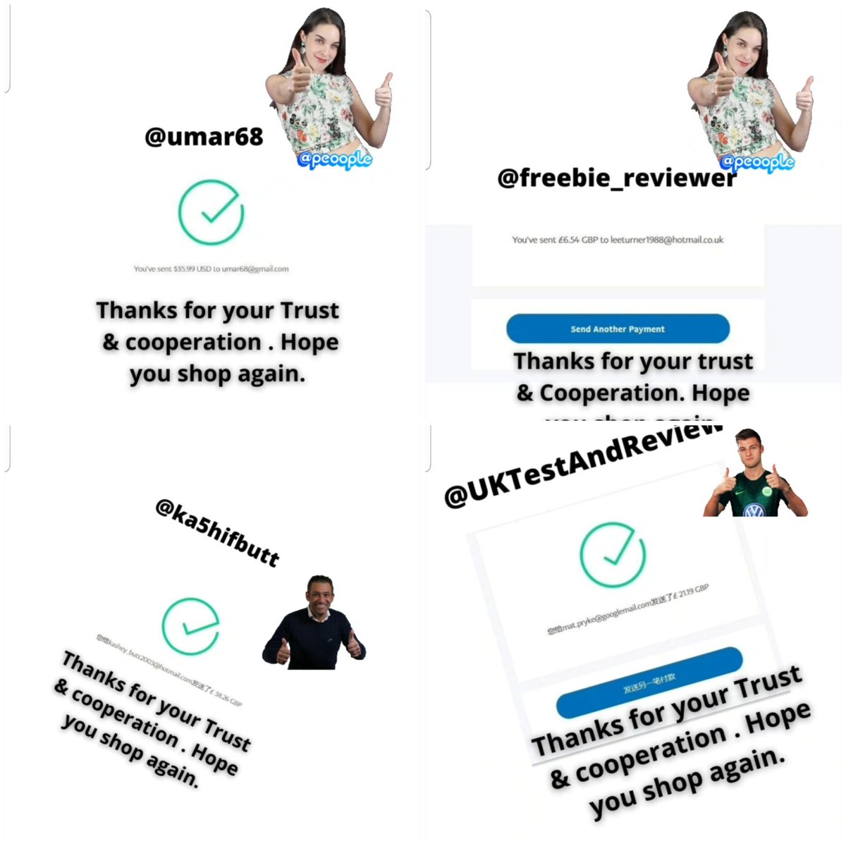 AshFreebies's tweet photo. Timely ReFunds may win Buyer's #trust.
🤳HMU If Interested but go through the profile and highlights first.
👉Like this post
👉Follow me for more Freebies
https://t.co/keMyph7Aq7
 
#freeforreview #freefortesting #refundafterreviews #giveaway #reviewer #freebies #needreviewers https://t.co/2KpGh90o1E