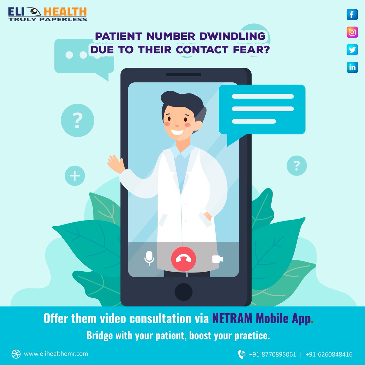 eli_emr's tweet photo. Patient number dwindling due to their contact fear?
#ophthalmology_emr_software #HIS_Software #Ophthalmology_EMR_Software #Practice_Management_Software #Solution #Hospital_Management_Software https://t.co/eM0STyHjdP
