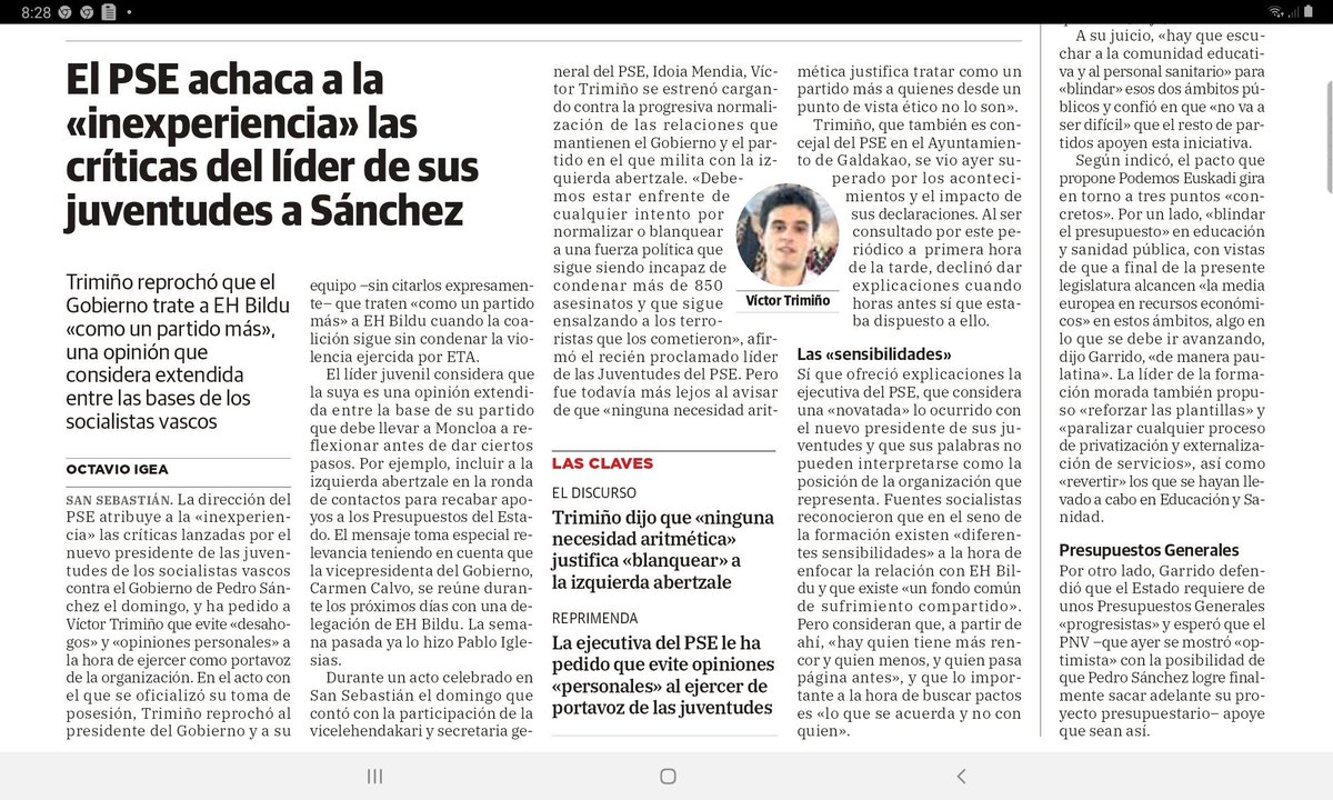 Tonicanto1's tweet photo. ¿Recuerdan al líder de las juventudes del PSE que atizó a Bildu?

Parece que le quedan dos telediarios. https://t.co/mEMkPcVYKj