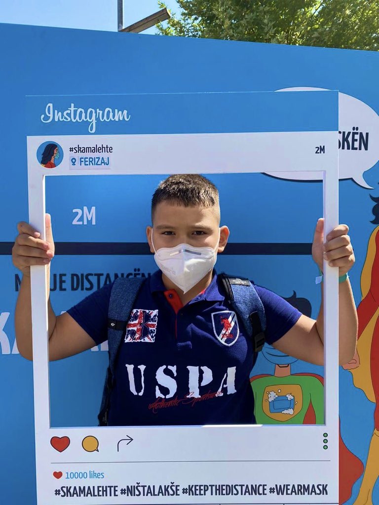 kosovogenu's tweet photo. #Ferizaj is #SkaMaLehte
#superheroes in #Ferizaj are respecting prevention measures against the pandemic: #WearAMask #KeeptheDistance #PracticeHygiene
@JPEmbKosovo #back2school #ItsEasy2MakeItWork #NistaLakse https://t.co/JrwRvwAsmn