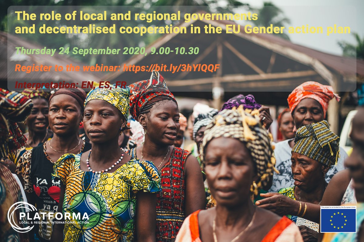 Platforma4Dev's tweet photo. Don't forget to register to our webinar #7

The role of #localgov &amp; regions and decentralised cooperation in the EU Gender action plan

24 Sept., 9.00-10.30 CEST

With @marlenesimeon, Tamar Taliashvili (Tbilisi - Georgia), @europeaid, @MonicaSilvanaG

👉https://t.co/hutyIyH8aj https://t.co/9Ws9HQWdDy