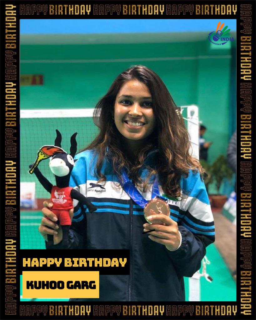 Here's wishing a very #HappyBirthday to our doubles ace, #KuhooGarg 🎂🎈

May you continue to shine & rise higher. Enjoy the day 🎉

#birthday #BirthdayWishes #birthdaygirl #badminton