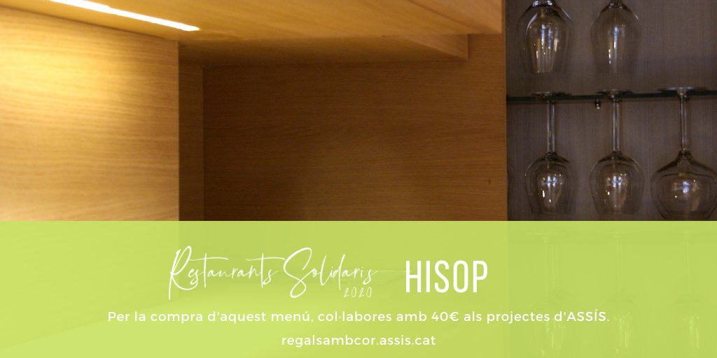 CentreAssis's tweet photo. Tenim el pla perfecte: gaudeix d'un restaurant d'#EstrellaMichelin i alhora col·labora amb la nostra tasca! 😋
A l'#Hisop trobaràs els gustos dels plats tradicionals i clàssics, treballats des de nous punts de vista. 🍴
#RestaurantsSolidaris2020
https://t.co/nSC8OhnmQi https://t.co/Ge50Qu5rUE