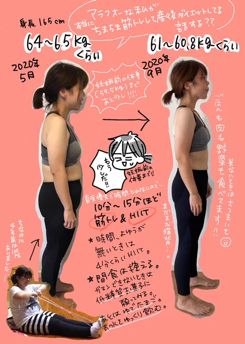 産後ダイエット、育児優先なのでまぁ運動に時間取れないわどうしよう!
ってときに10〜15分ほどきっつい筋トレとHIITをやってますが
比率おかしいんじゃんwwwってくらい効果出てるんですけど?????
目標までもう少し!

#産後ダイエット
#ダイエットビフォーアフター 