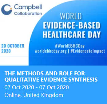 Join <a href="/Ruth_Garside/">Ruth Garside 🇪🇺 💙🌻</a> Co-chair of the Campbell Methods Group and <a href="/HowardNWhite/">Howard White</a> CEO for this #WorldEBHCDay webinar on qualitative evidence synthesis: us02web.zoom.us/webinar/regist…