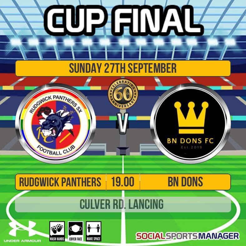 BN Dons👑 (@bn_dons) on Twitter photo This Sunday gives The Dons a chance to get their hands on silverware, as we play <a href="/RudgwickSP/">Rudgwick Panthers 🐯</a> at Culver Rd🔥
Thanks to <a href="/sussexsundayfl/">Sussex Sunday Football League</a> for getting a final in place and thanks to <a href="/YourInstReplay/">Your Instant Replay</a> for making it their Sports Direct Gotw🎥
£3 entry on the door, 7pm KO👑#UTD This Sunday gives The Dons a chance to get their hands on silverware, as we play <a href="/RudgwickSP/">Rudgwick Panthers 🐯</a> at Culver Rd🔥
Thanks to <a href="/sussexsundayfl/">Sussex Sunday Football League</a> for getting a final in place and thanks to <a href="/YourInstReplay/">Your Instant Replay</a> for making it their Sports Direct Gotw🎥
£3 entry on the door, 7pm KO👑#UTD