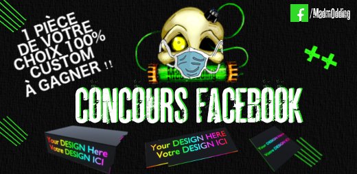 Madmodding1's tweet photo. Et c'est parti ! Vous avez jusqu'au 6 octobre pour participer à  notre concours sur la page Facebook. À gagner : plaques, SSD, HDD, Backplate, cache alimentation... 100% custom. Rdv sur notre page Facebook https://t.co/Akxw2BPYp3 https://t.co/6MYuXf1h4K