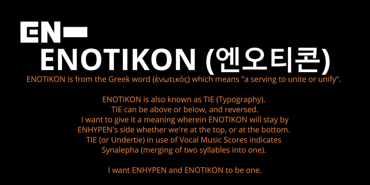 [ #ENHYPEN FAN CLUB NAME SUBMISSIONS THREAD]Here are 4 of the names you guys submitted to our tracker!ENNEY (ANY)ENORA / E-NORAENOTIKON (엔오티콘)Enpersand / en& @ENHYPEN @ENHYPEN_members #엔하이픈 #ENHYPEN_FandomName