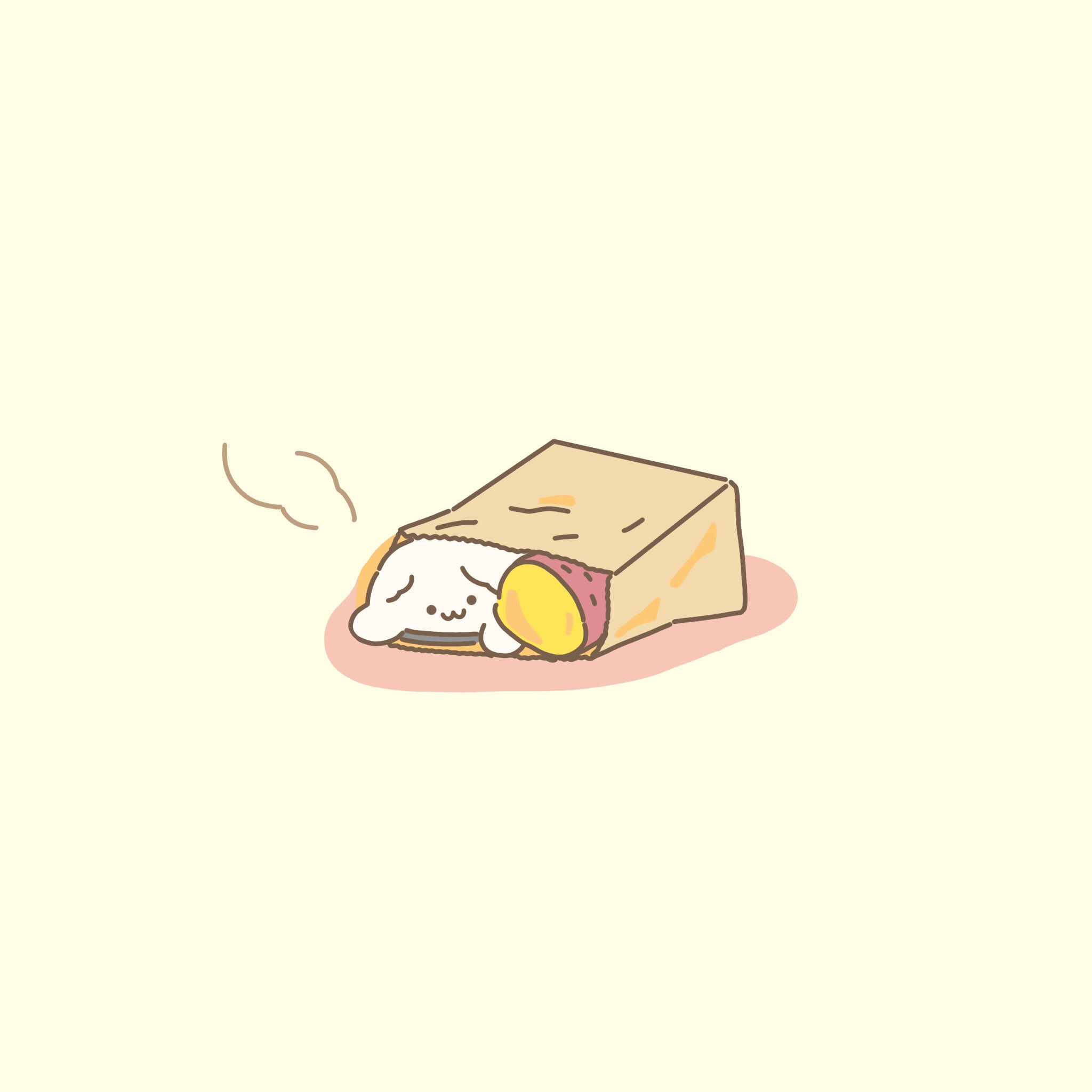 おにぎりわんこ おいも といっしょ おにぎりわんこ ゆるいイラスト キャラクター イラスト イラスト好きな人と繋がりたい T Co X104ewssr7 Twitter