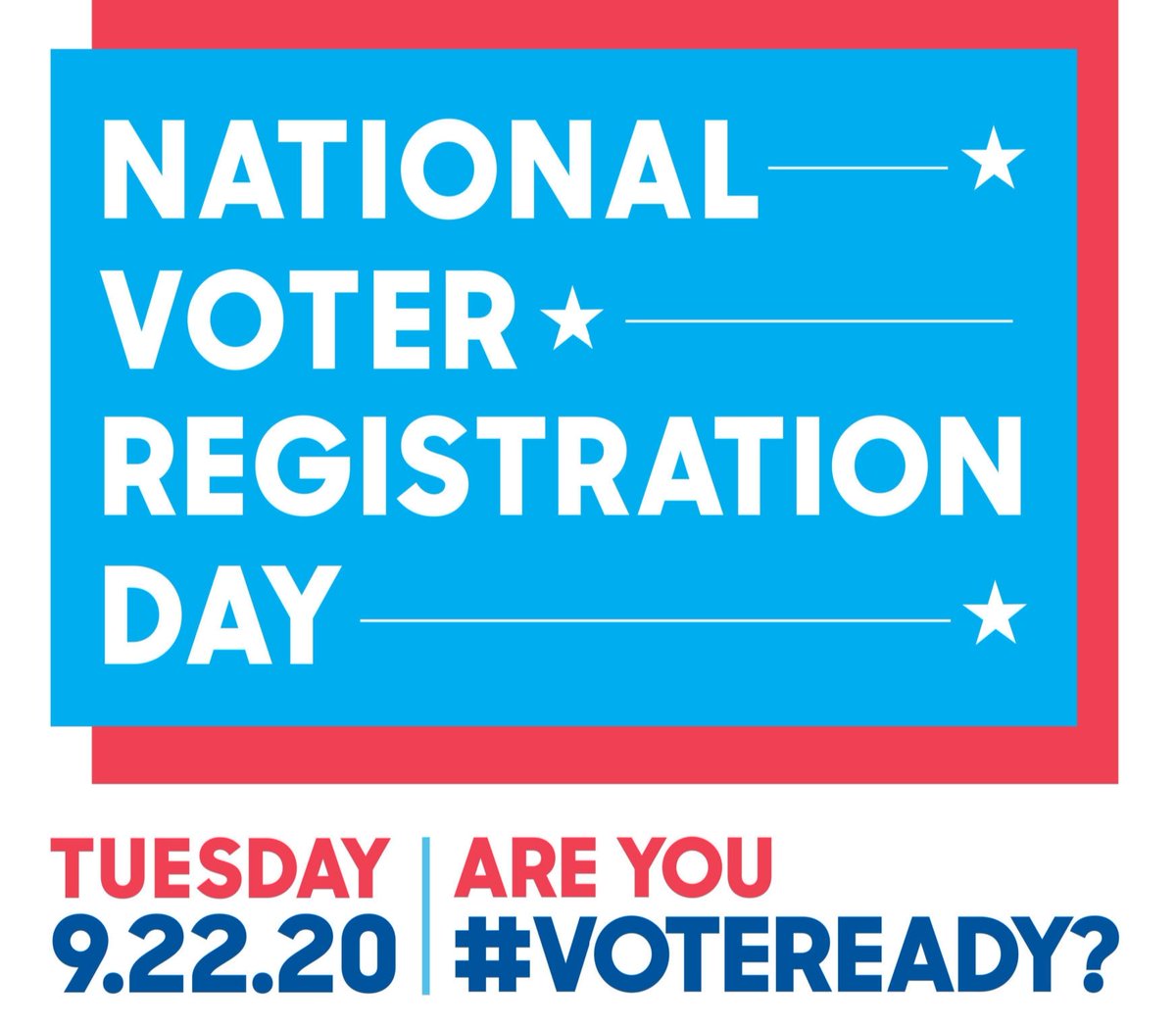 MrWilsonTeach's tweet photo. It's national voter registration day! 
Register online here ➡️ https://t.co/psb8UxfYde

Check to see if you're already registered here➡️https://t.co/PD7UCq489Q

Decisions are made by those who show up. Don't care who you vote for, just vote. Have your voice heard!! https://t.co/CBMvnQiQka
