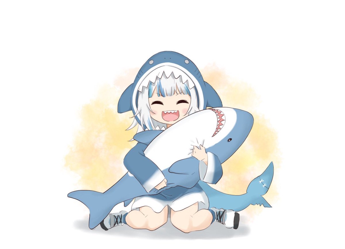 サメかわいい Gawrt 置くだけのイラスト サメかわいい Gawrt 置くだけのイラスト
