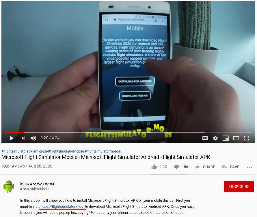 ESET Research on X: Fake Flight Simulator app #ESETresearch identified a  malicious app impersonating the popular Microsoft Flight Simulator 2020,  distributed via # and hosted on a domain mimicking the game's name.