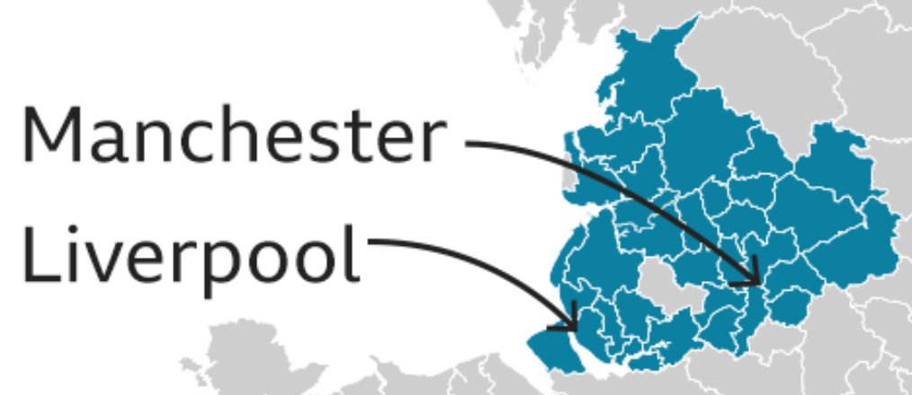 Blackpool is now the only area in Lancashire where additional restrictions on households mixing do not apply.In fact, it's the only area in a region of about 6m people where the rules don't apply (The other blank on the BBC map  is Bolton, which is under tighter lockdown)