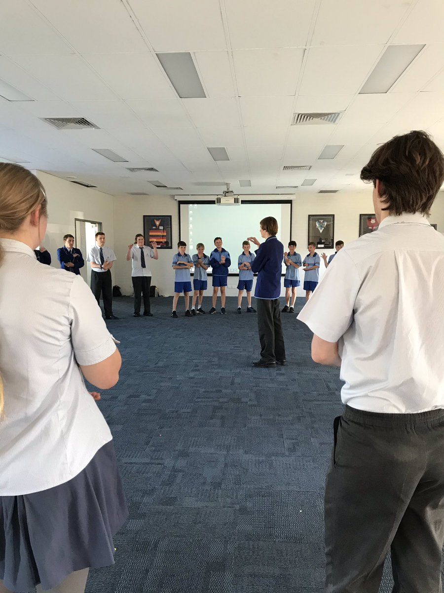 Cassandra__Hall's tweet photo. Welcome Year 7s Le Rosey Game Changers to Marist Youth Ministry here at @NewmanCollegeWA. Thank you to @MYMPerth for coming along we love your #familyspirit @simon__martino https://t.co/ji4KUxwPNg