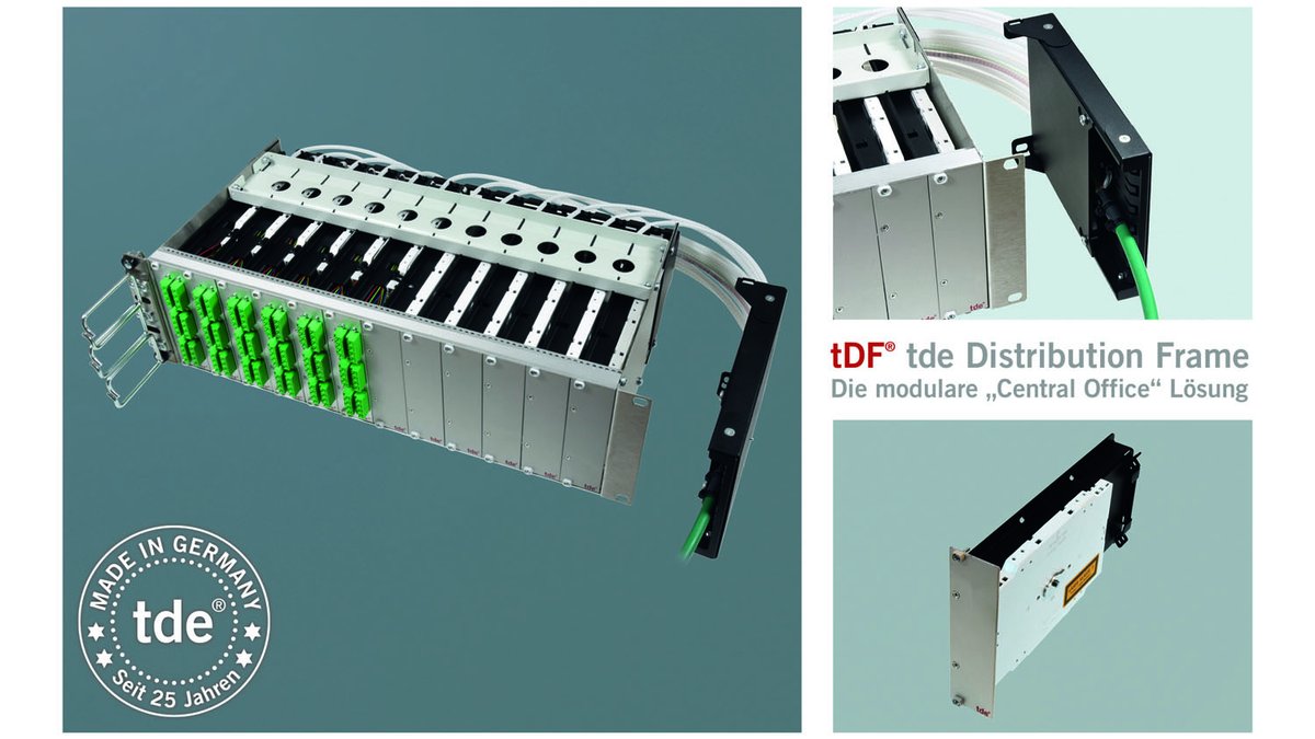 PrNews24_com's tweet photo. Mehr Platz im #ODF: Neues tDF LWL-#Spleißmodul mit integriertem Bündelader-Überlängenmanagement - tde – trans data elektronik präsentiert platzsparende, modulare  ... -#CentralOffice #LWLBaugruppe #LWLModul #LWLSpleißverteiler #OpticalDistributionFrame #TDFBaugruppe https://t.co/LHkmMMZNRo