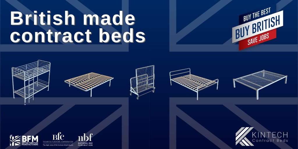 Our range of #ContractBeds are manufactured at our factory in East Yorkshire using materials from UK suppliers.

We manufacture metal framed contract beds suitable for #Hostels, #StudentHousing and any other accommodation establishment!

#BuyBritishFurniture