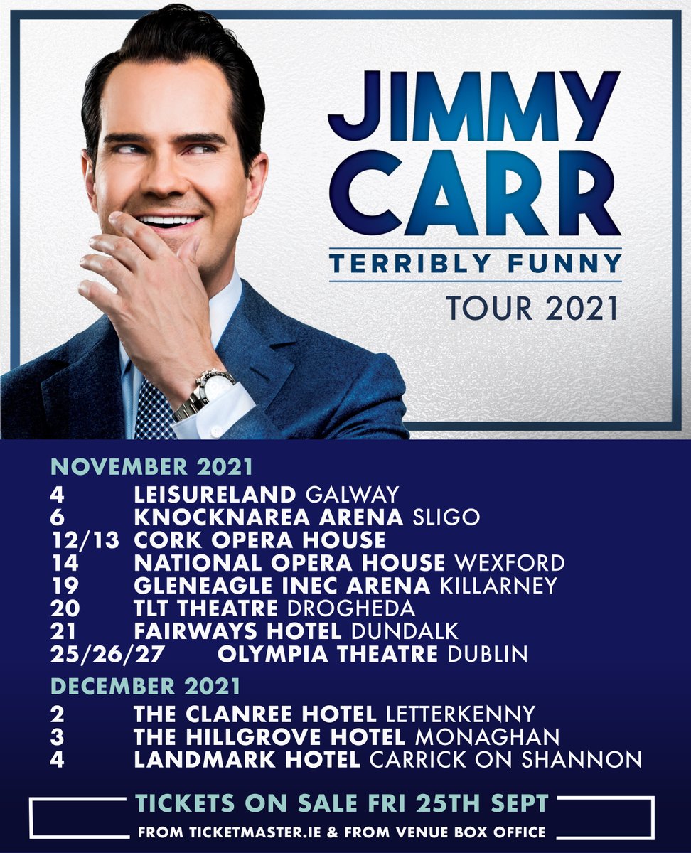 Noel Mc Hale (@noelmchale) on Twitter photo . <a href="/jimmycarr/">Jimmy Carr</a> returns to <a href="/Clanree/">Clanree Hotel</a> Letterkenny - on sale Friday - <a href="/DonegalDaily/">Donegal Daily</a> <a href="/lkchamber/">Letterkenny Chamber</a> <a href="/RTEDonegal/">RTÉ Donegal</a> <a href="/WOLetterkenny/">What's on Letterkenny</a> <a href="/CulturalCentre/">Regional Cultural Centre, Letterkenny</a> <a href="/JimmystaffordDJ/">Jimmy Stafford</a> <a href="/highlandradio/">Highland Radio</a> . <a href="/jimmycarr/">Jimmy Carr</a> returns to <a href="/Clanree/">Clanree Hotel</a> Letterkenny - on sale Friday - <a href="/DonegalDaily/">Donegal Daily</a> <a href="/lkchamber/">Letterkenny Chamber</a> <a href="/RTEDonegal/">RTÉ Donegal</a> <a href="/WOLetterkenny/">What's on Letterkenny</a> <a href="/CulturalCentre/">Regional Cultural Centre, Letterkenny</a> <a href="/JimmystaffordDJ/">Jimmy Stafford</a> <a href="/highlandradio/">Highland Radio</a>