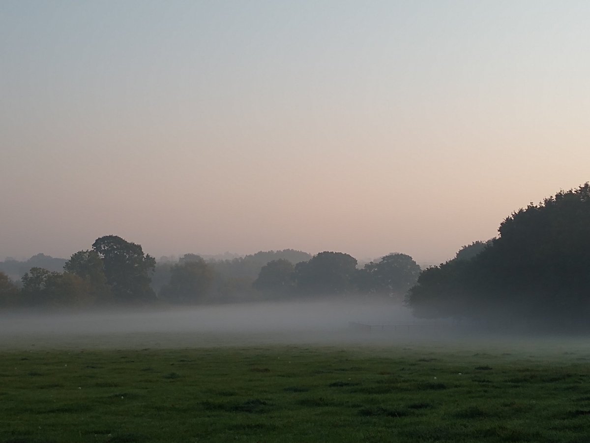 sarahbun1's tweet photo. Got out nice and early this morning, so peaceful and still, will carry this morning with me into the autumn @metoffice #loveukweather @scenesfromMK @TheParksTrust #autumniscoming #seasonsofmist #sunrise #calm #clearmymind #notquiteawake #changing #reset #TuesdayMorning https://t.co/mQFV1wnaGJ