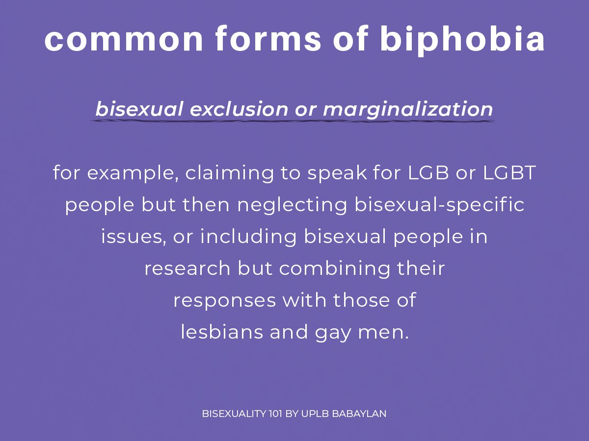 COMMON FORMS OF BIPHOBIA