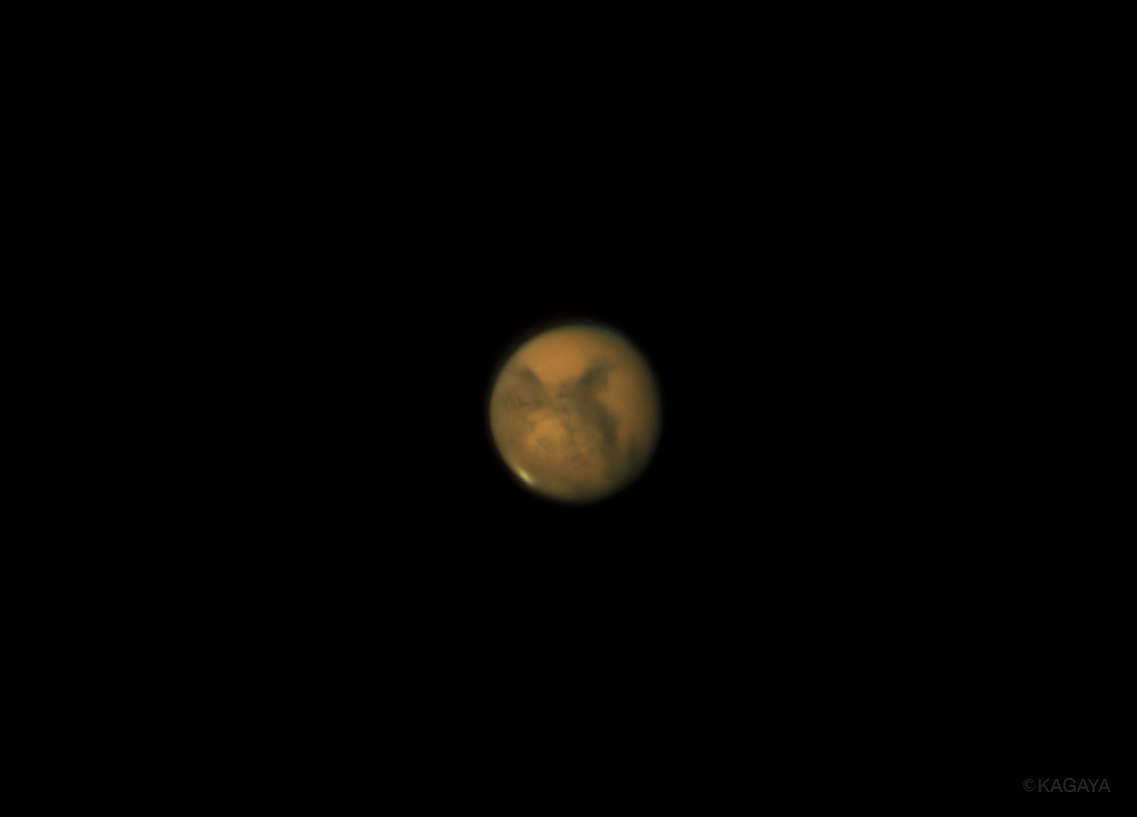 Kagaya 昨晩 望遠鏡を使って撮影した月と火星です 火星は2週間後に地球最接近をひかえ だいぶ明るくなっていて このところ木星とほぼ同じ明るさで夜空に輝いています 今日もお疲れさまでした T Co Vhz9pfgua6 Twitter