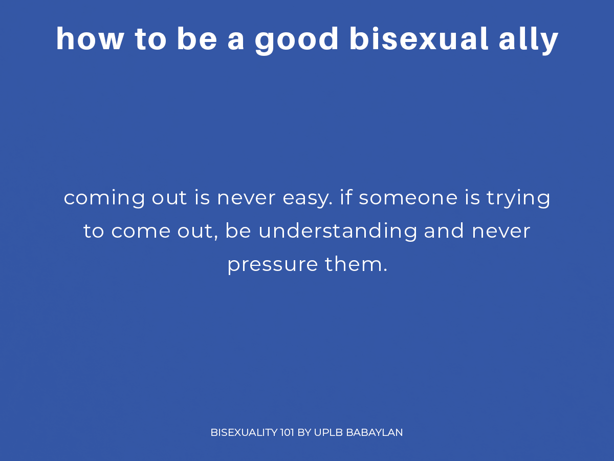 HOW TO BE A GOOD BISEXUAL ALLY